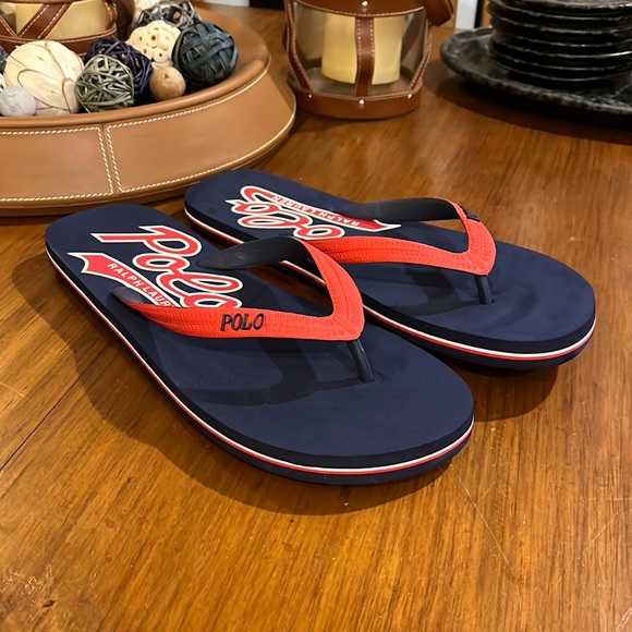 Polo Ralph Lauren Whitlebury Script flip flops thongs sandals shoes Mens Size 13 main image 14